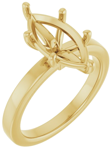 Sužadėtuvių Žiedas „Solitaire“ 14k yellow gold Marquise 14mm x 7mm (1)