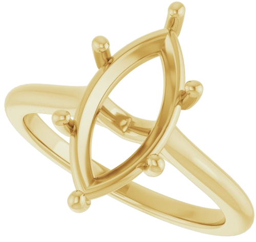 Sužadėtuvių Žiedas 14k yellow gold Marquise 14mm x 7mm (5)