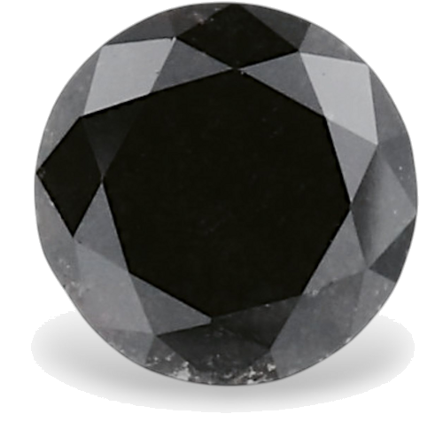 0.44 carat Fancy Black-VVS2 Excellent cut Natūralus Round Deimantas (1)