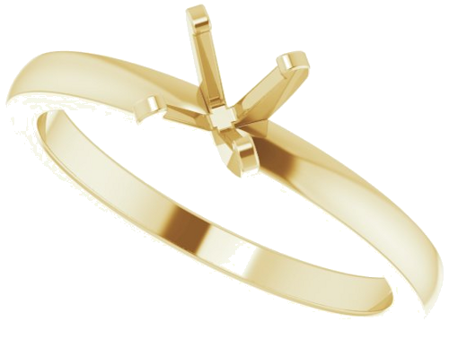 Sužadėtuvių Žiedas „Solitaire“ 14k yellow gold Round 5.2mm (5)