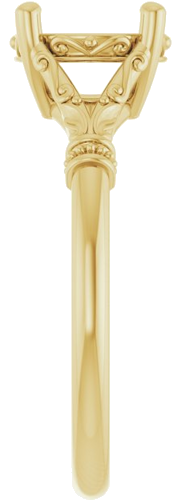 Sužadėtuvių Žiedas „Split Shank“ 585 Geltonojo Aukso Round 8mm (4)