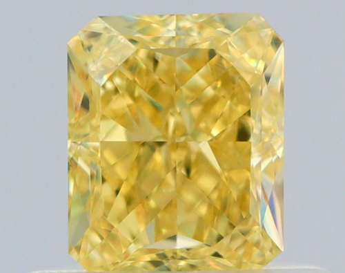 0.59 carat Fancy Intense Yellow-VVS2 Natūralus Radiant Deimantas (1)