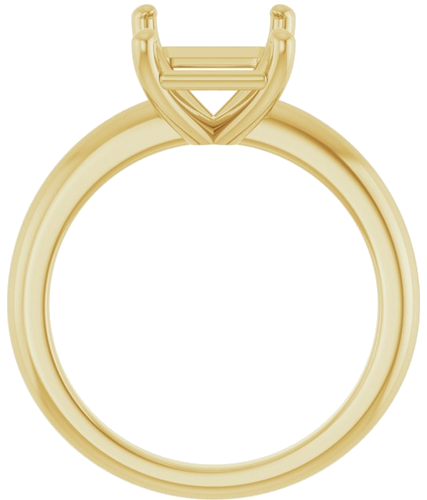 Sužadėtuvių Žiedas 14k yellow gold Emerald 10mm x 8mm (2)