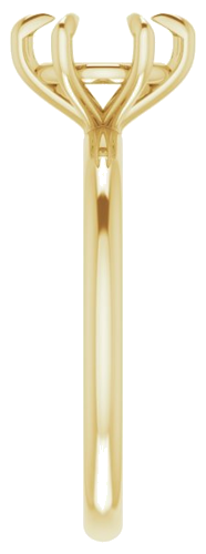 14K Yellow 7.4 mm Round Solitaire Engagement Ring Mounting (4)