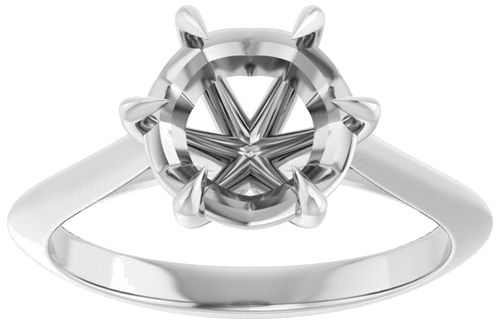 Sužadėtuvių Žiedas „Solitaire“ 950 Platinos Round 8.2mm (3)