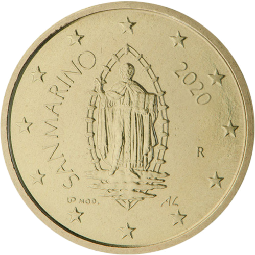 2020 San Marinas Nacionalinė 50 euro centų moneta (1)