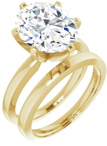 Sužadėtuvių Žiedas „Solitaire“ 14k yellow gold Oval 12mm x 10mm (6)