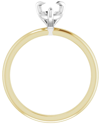 14K Yellow White 9 x 6 mm Pear Engagement Ring Mounting (2)