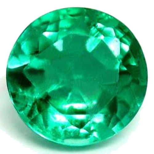 0.63 carat GREEN Round Smaragdas (1)