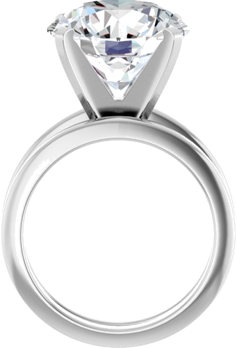 Sužadėtuvių Žiedas 14k white gold Round 13mm (7)