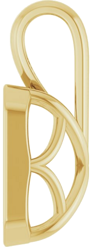 Pakabukas „Solitaire“ 585 Geltonojo Aukso Emerald 9mm x 7mm (3)