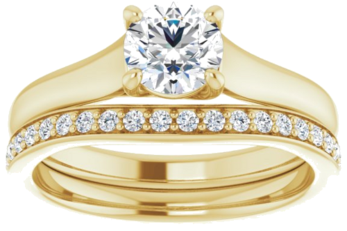 14K Yellow 5.5 mm Round Solitaire Engagement Ring Mounting (8)