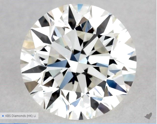 0.5 carat H-VS2 Excellent cut Natūralus Round Deimantas (1)