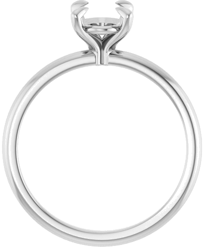 Sužadėtuvių Žiedas „Solitaire“ 417 Baltojo Aukso Oval 8mm x 6mm (2)