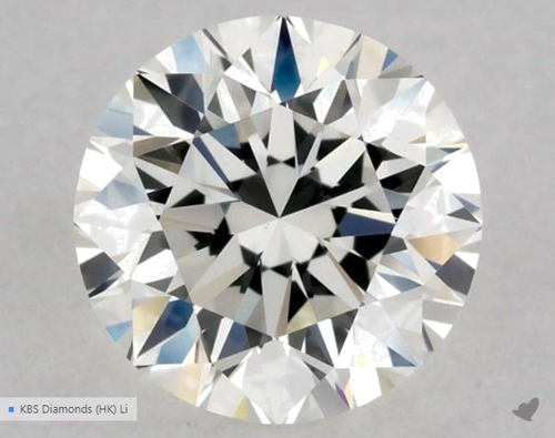0.5 carat I-VVS2 Excellent cut Natūralus Round Deimantas (1)
