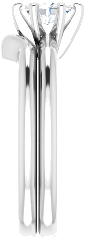 Sužadėtuvių Žiedas „Solitaire“ 585 Baltojo Aukso Oval 6mm x 4mm (9)