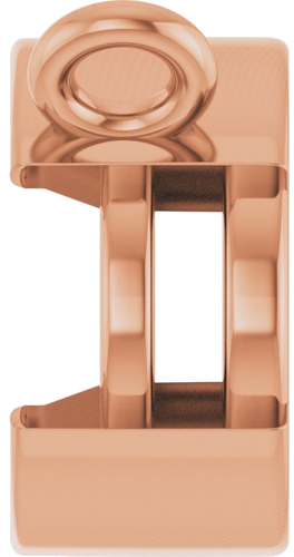 Pakabukas „Half-Bezel Solitaire“ 14k rose gold Oval 8mm x 6mm (3)