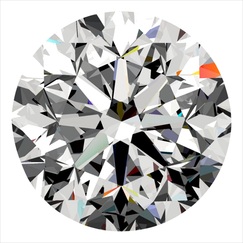 0.3 carat H-VVS1 GD cut Natūralus Round Deimantas (1)