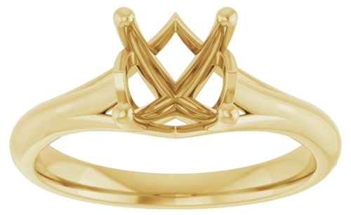 Sužadėtuvių Žiedas „Solitaire“ 14k yellow gold Round 7.4mm (3)