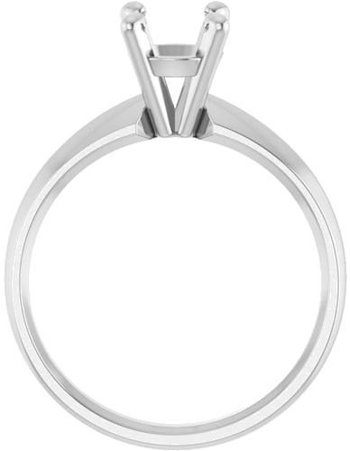 Sužadėtuvių Žiedas „Solitaire“ 14k white gold Round 6.5mm (2)