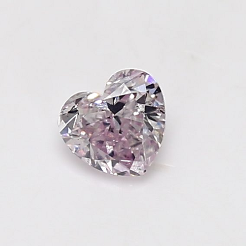 0.46 carat Fancy Light Purplish Pink-SI1 Natūralus Heart Deimantas (1)