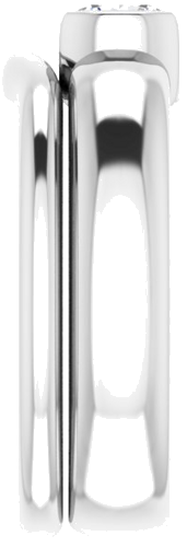 14K White 5.2 mm Round Half Bezel Solitaire Engagement Ring Mounting (9)