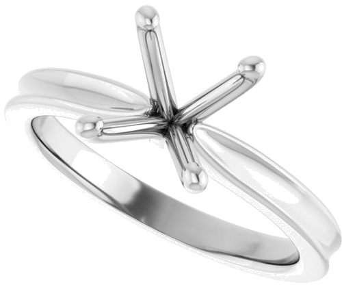 Sužadėtuvių Žiedas 14k white gold Oval 9mm x 7mm (5)