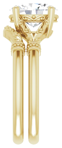 Sužadėtuvių Žiedas „Sculptural“ 14k yellow gold Oval 9mm x 7mm (9)