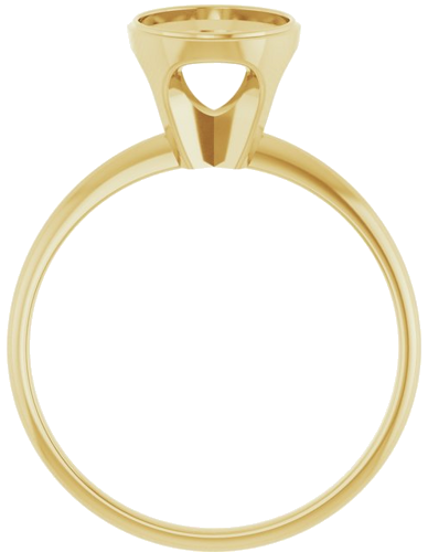 14K Yellow 9x7 mm Oval Solitaire Engagement Ring (2)