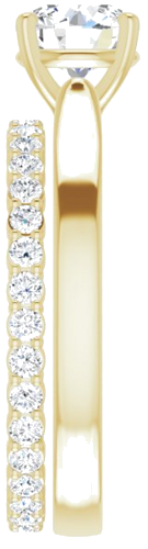 Sužadėtuvių Žiedas „Solitaire“ 14k yellow gold Round 6.5mm (9)