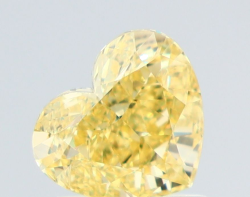 1.02 carat Fancy Intense Yellow-VS2 Natūralus Heart Deimantas (1)