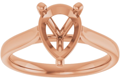Sužadėtuvių Žiedas 14k rose gold Pear 10mm x 7mm (3)