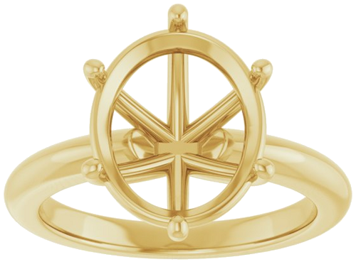 Sužadėtuvių Žiedas 14k yellow gold Oval 12mm x 10mm (3)