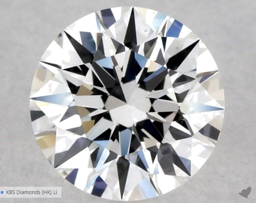 0.4 carat D-VVS2 Excellent cut Natūralus Round Deimantas (1)