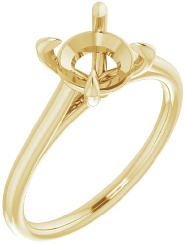 Sužadėtuvių Žiedas „Solitaire“ 750 Geltonojo Aukso Round 7.4mm (1)