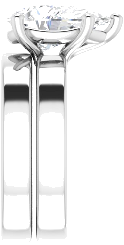 Sužadėtuvių Žiedas „Solitaire“ 950 Platinos Pear 12mm x 8mm (9)