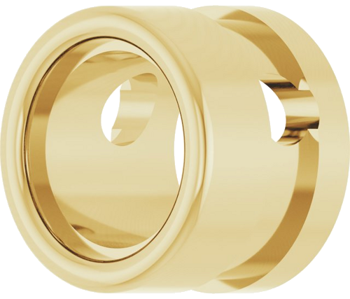 18K Yellow 4.8 mm Round Bezel-Set Slide Pendant Mounting (2)