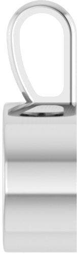 Sterling Silver 8 mm Round Bezel-Set Pendant Mounting (3)