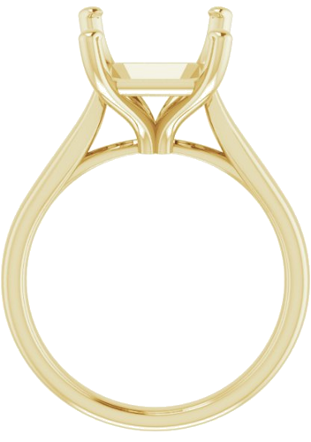 Sužadėtuvių Žiedas „Solitaire“ 585 Geltonojo Aukso Emerald 12mm x 10mm (2)