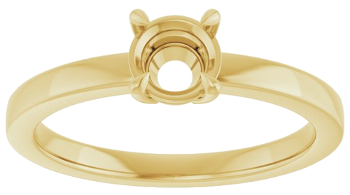Sužadėtuvių Žiedas „Claw-Prong Solitaire“ 10k yellow gold Round 5.2mm (3)