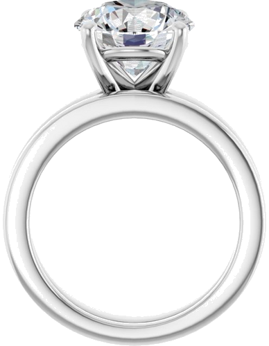 Sužadėtuvių Žiedas 14k white gold Round 10mm (7)