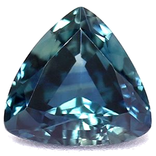 0.48 carat TEAL Trilliant Safyras (1)