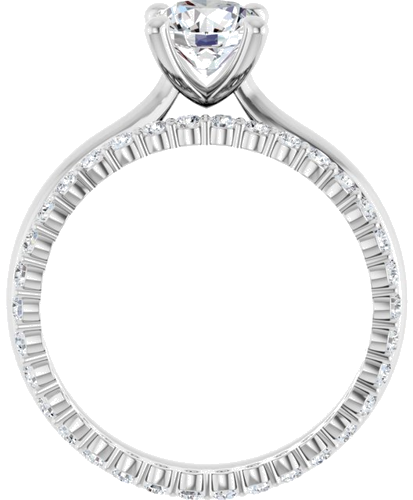 14K White 6.5 mm Round Solitaire Engagement Ring Mounting (7)