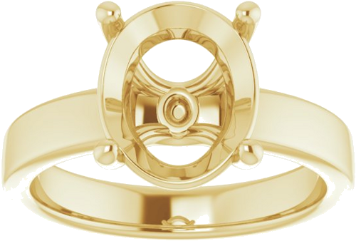 Sužadėtuvių Žiedas „Solitaire“ 14k yellow gold Oval 11mm x 9mm (3)