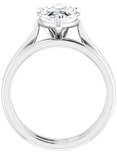 Sužadėtuvių Žiedas „Solitaire“ 585 Baltojo Aukso Pear Shape 12mm x 8mm (7)