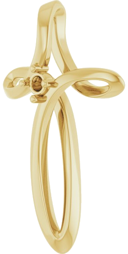 Pakabukas „Family Cross“ 14k yellow gold Round 2mm (2)