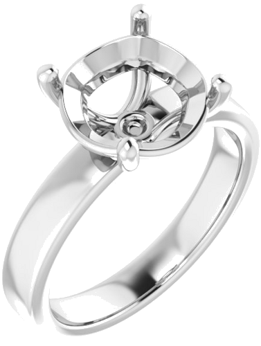 Sužadėtuvių Žiedas „Solitaire“ 14k white gold Round 10mm (1)