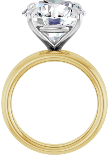 Sužadėtuvių Žiedas „Claw-Prong Solitaire“ 14k yellow/white gold Round 13mm (7)