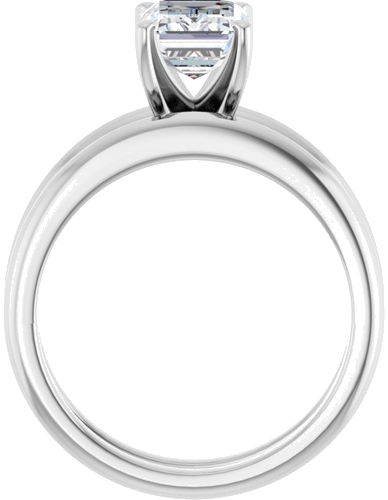 Sužadėtuvių Žiedas „Solitaire“ 950 Platinos Emerald 8mm x 6mm (7)