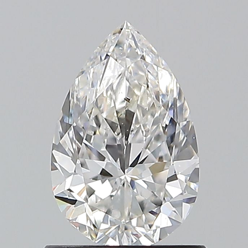 1.0 carat F-SI1 Natūralus Pear Deimantas (1)